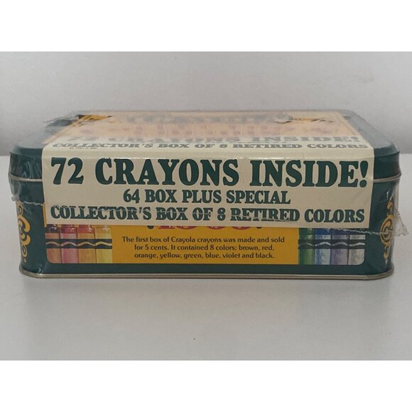 Crayola Collectors Colors Tin Limited Edition 72 Crayons Retired Colors 64 Box + - Picture 2 of 9